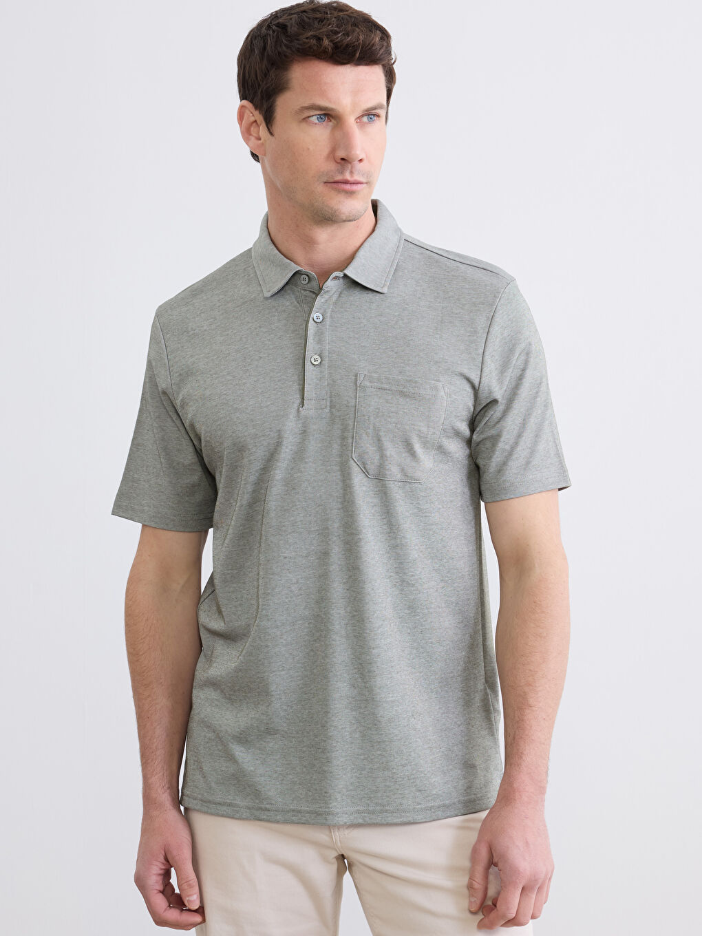 Yeşil Polo Yaka Erkek Tişört