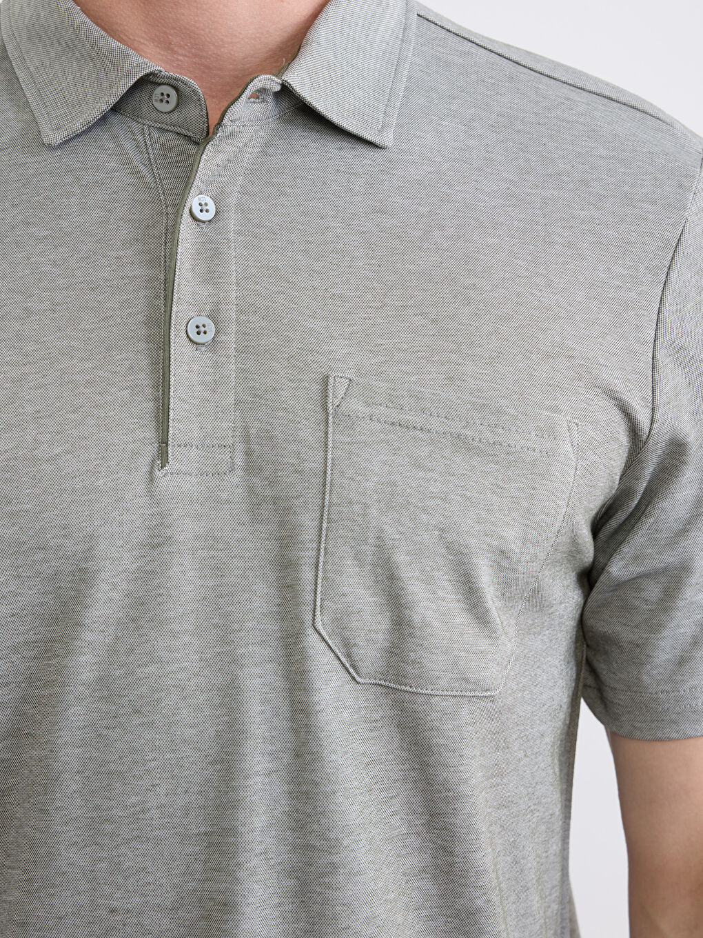 Yeşil Polo Yaka Erkek Tişört-2