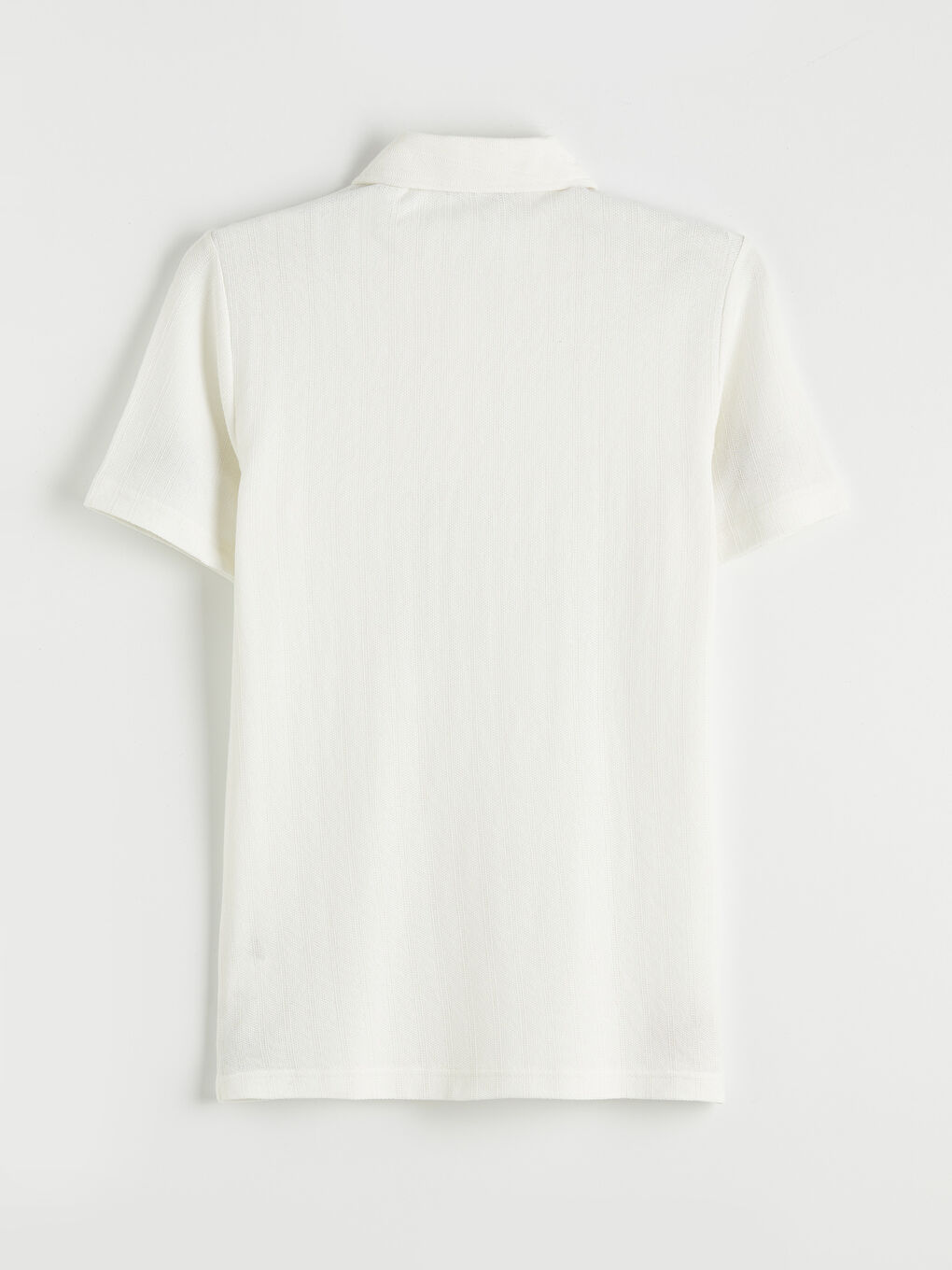 Ekru Polo Yaka Erkek Tişört-5