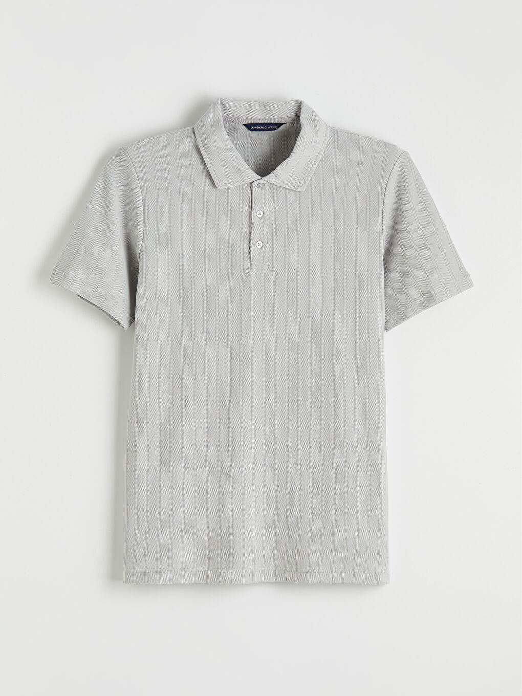 Gri Polo Yaka Erkek Tişört-4