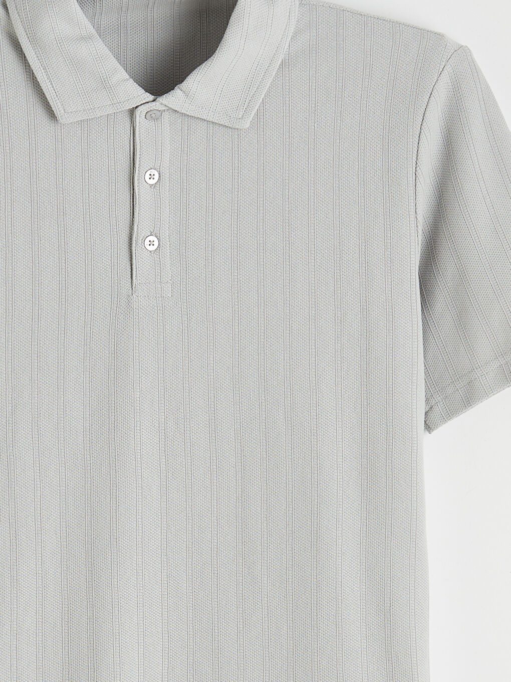 Gri Polo Yaka Erkek Tişört-6