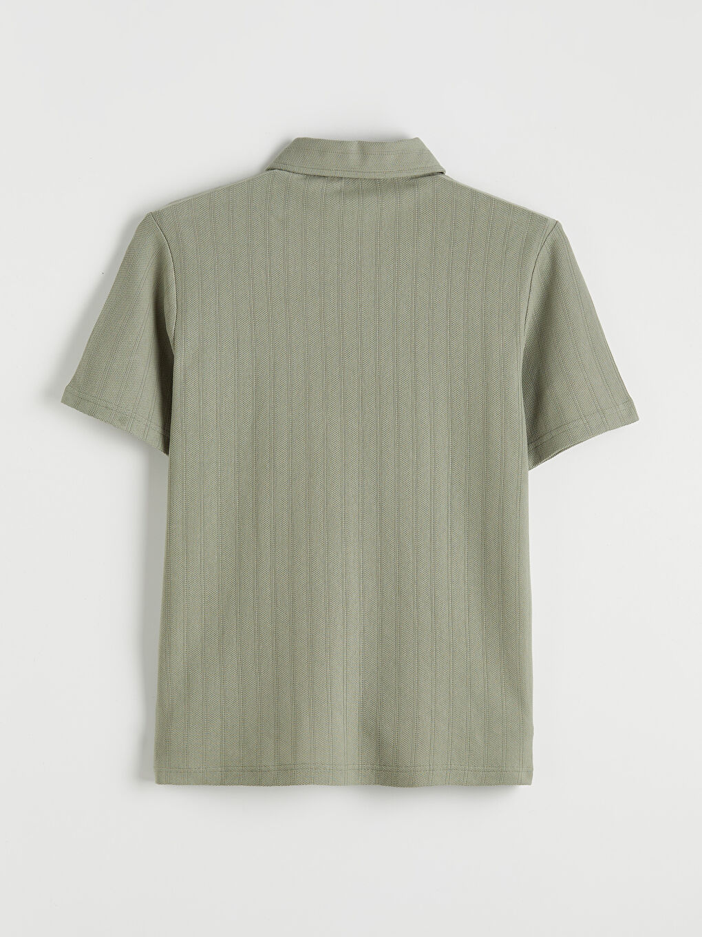 Yeşil Polo Yaka Erkek Tişört-5