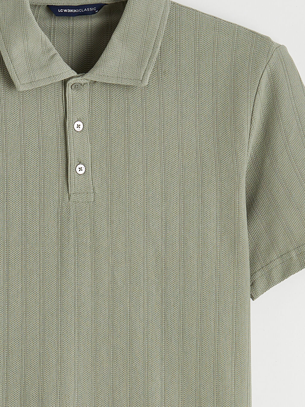 Yeşil Polo Yaka Erkek Tişört-6