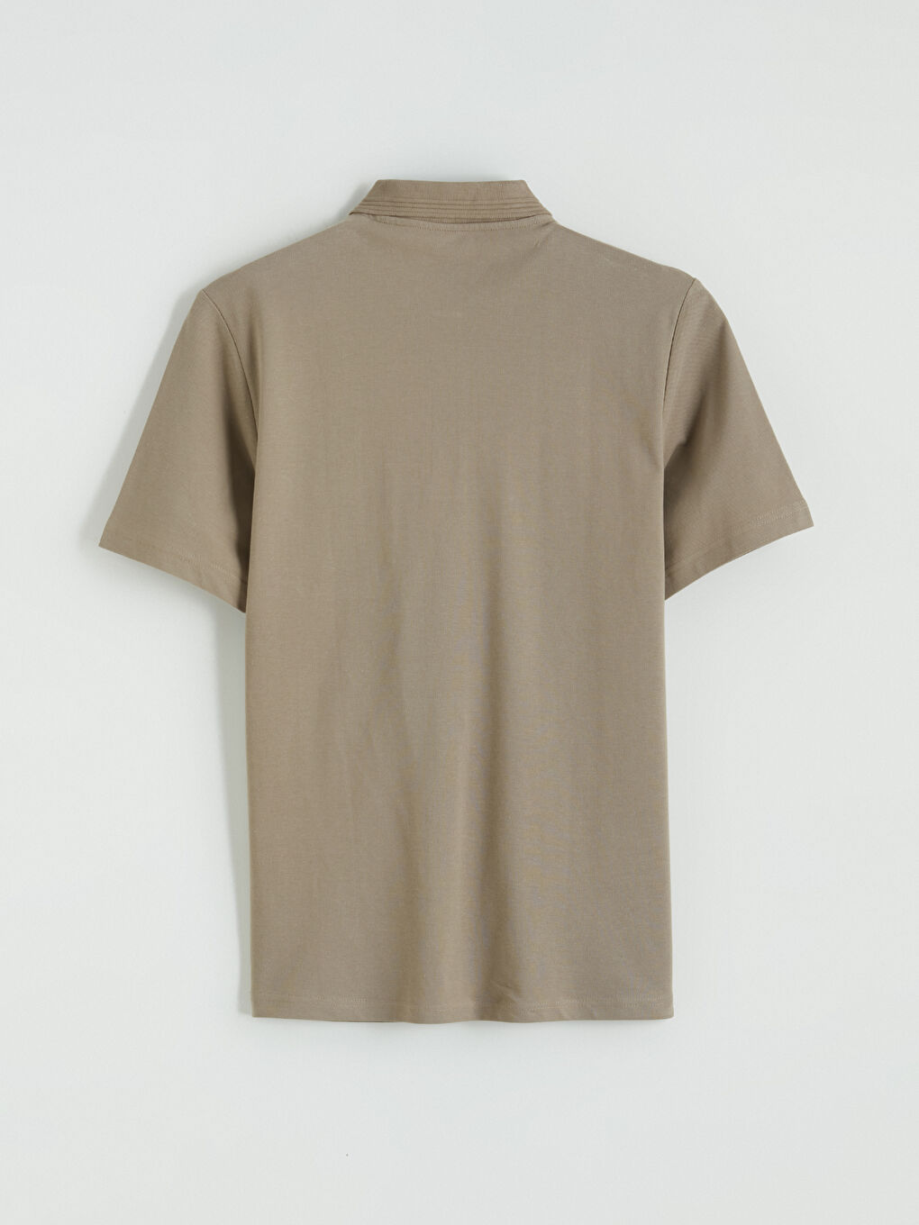 Bej Polo Yaka Pike Erkek Tişört-2