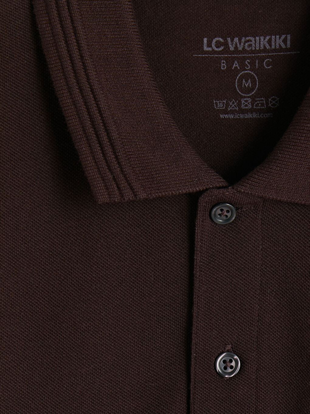 Mürdüm Polo Yaka Pike Erkek Tişört-2