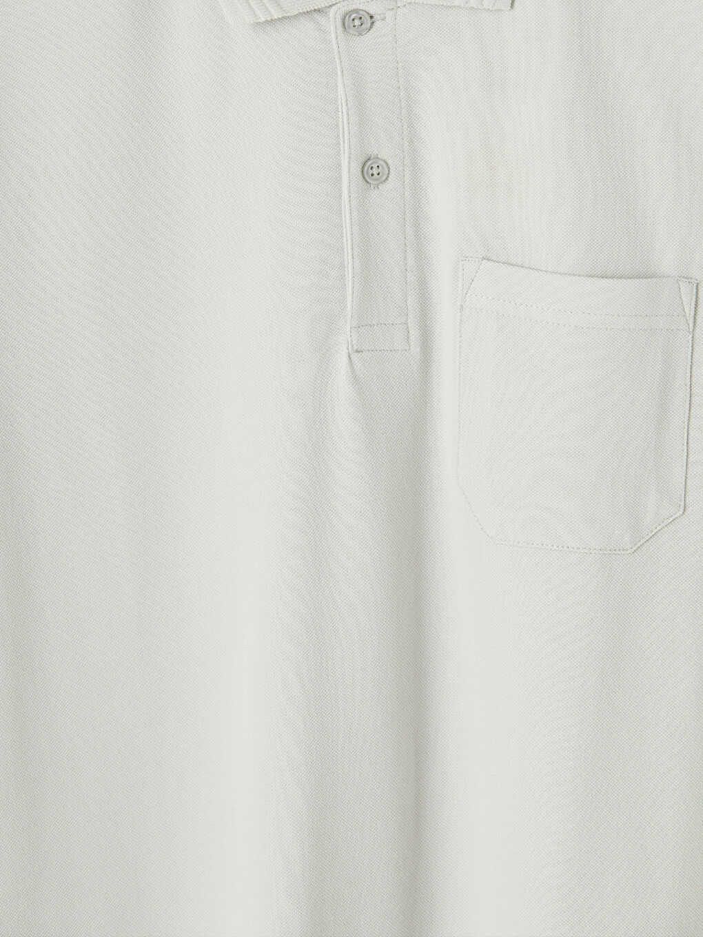 Gri Polo Yaka Pike Erkek Tişört-2