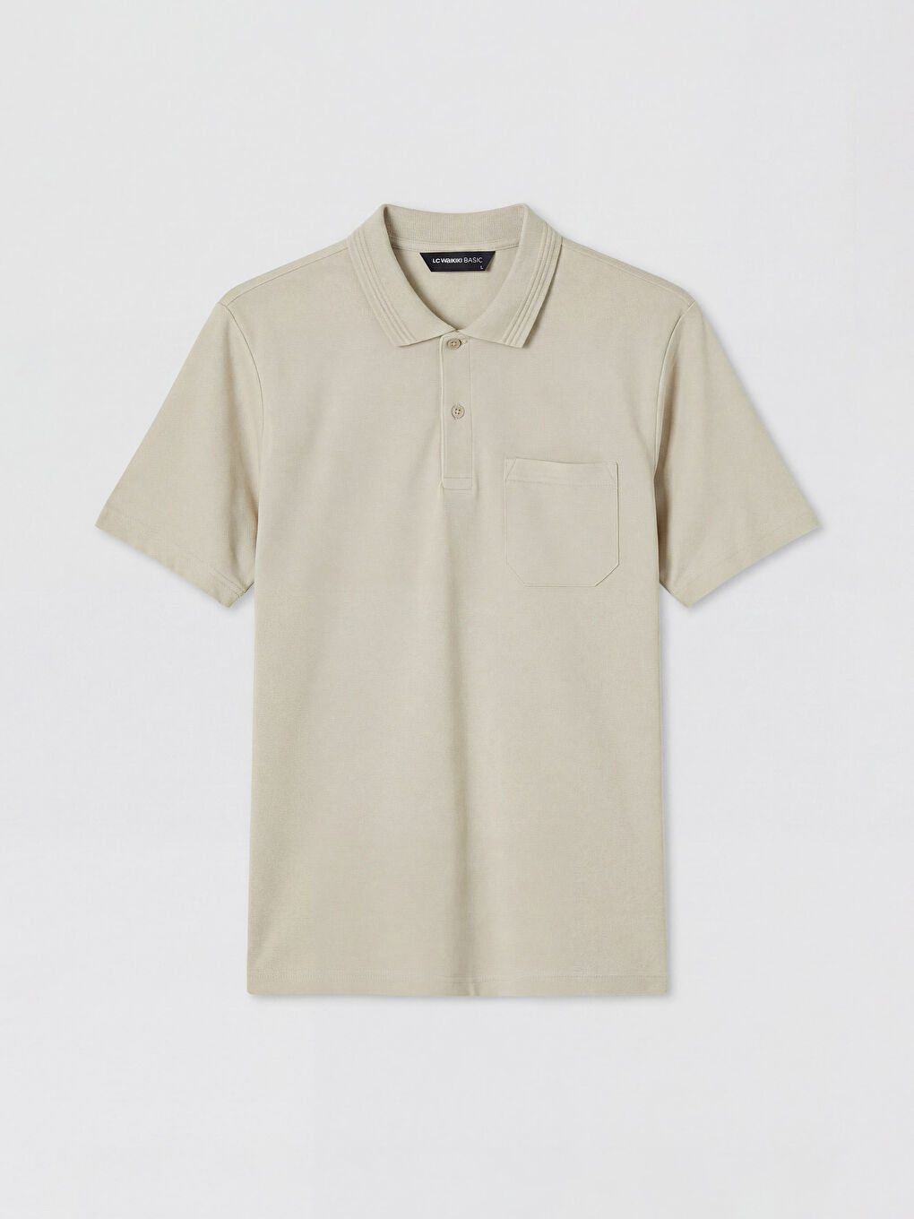 Bej Polo Yaka Pike Erkek Tişört