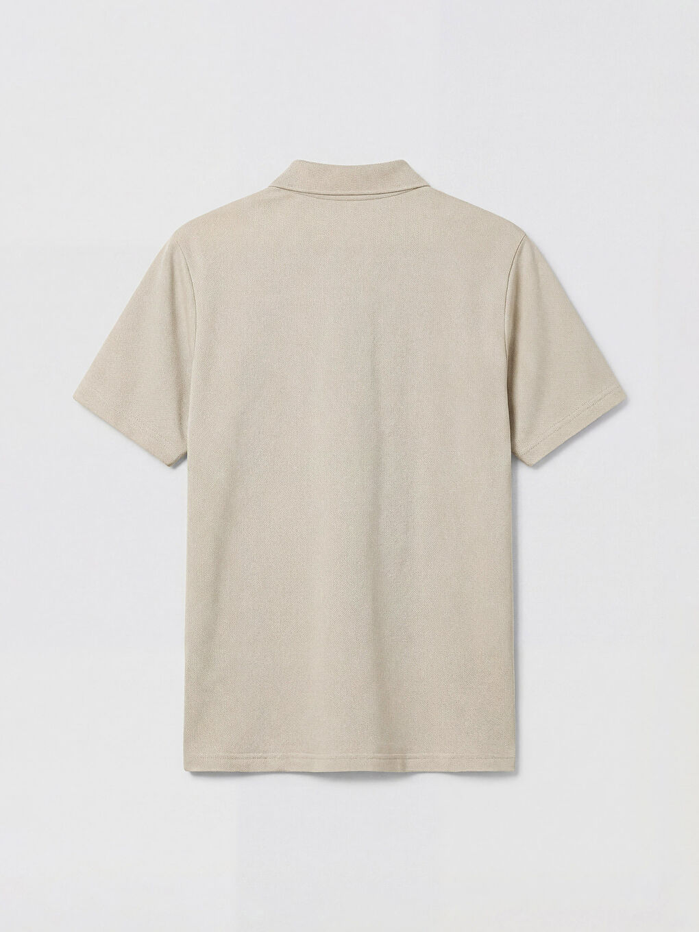 Bej Polo Yaka Pike Erkek Tişört-1