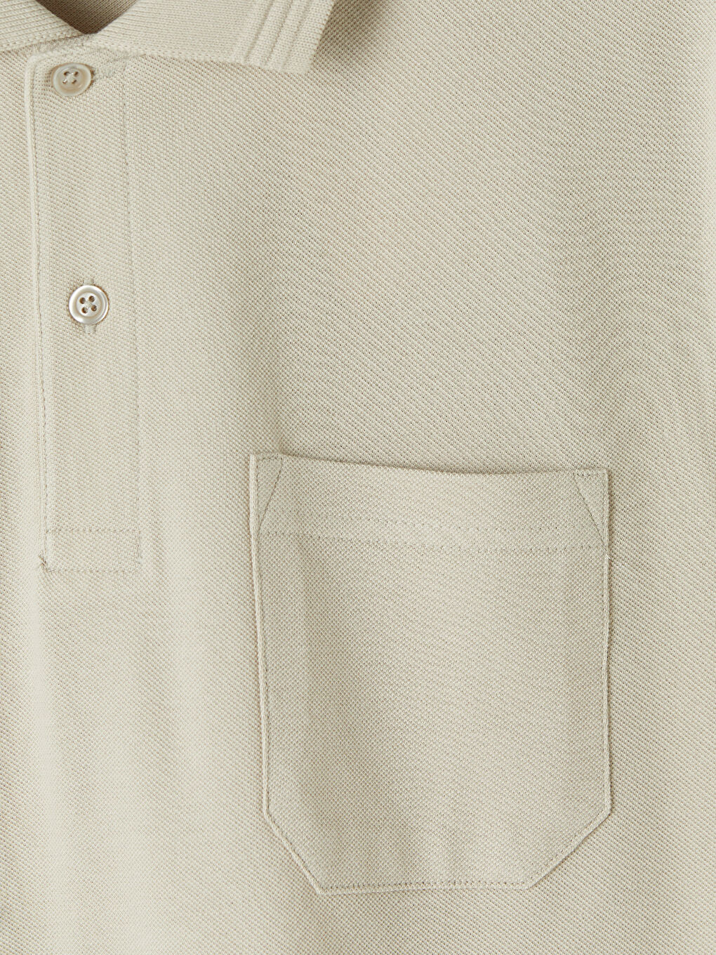 Bej Polo Yaka Pike Erkek Tişört-2