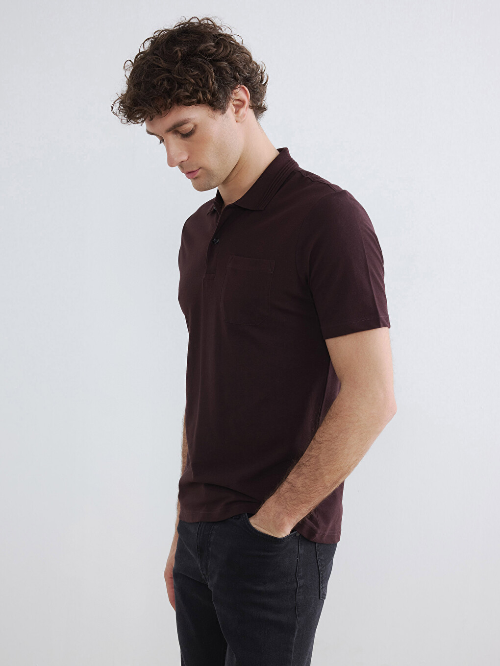 Polo Collar Pique Men's T-Shirt