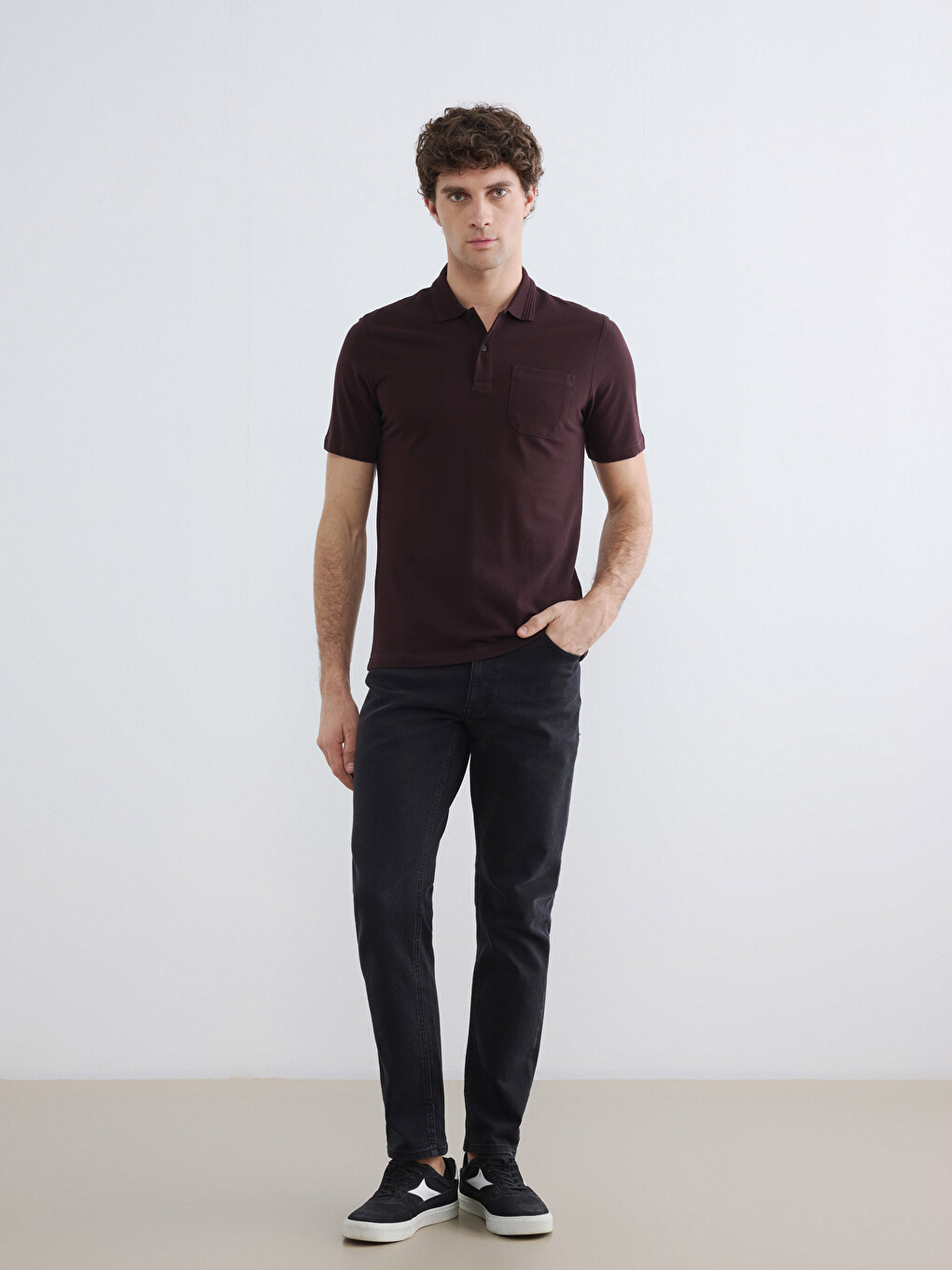 Polo Collar Pique Men's T-Shirt-1