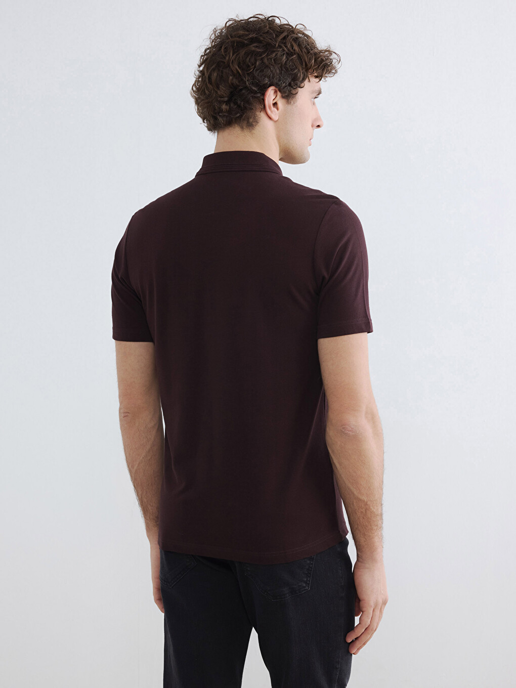 Polo Collar Pique Men's T-Shirt-3
