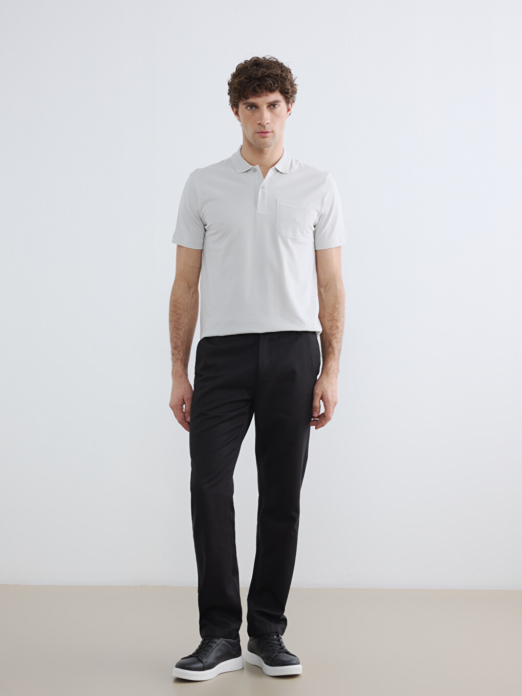 Polo Collar Pique Men's T-Shirt-3