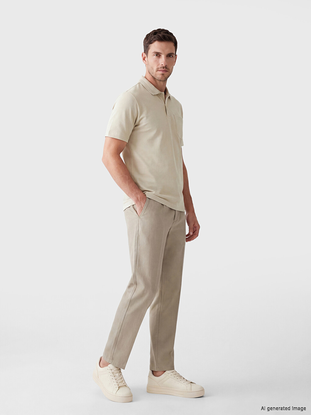 Polo Collar Pique Men's T-Shirt-1