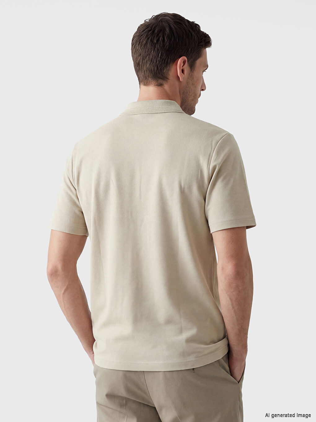 Polo Collar Pique Men's T-Shirt-2