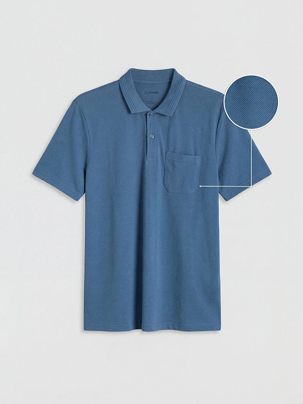 İndigo Polo Yaka Pike Erkek Tişört