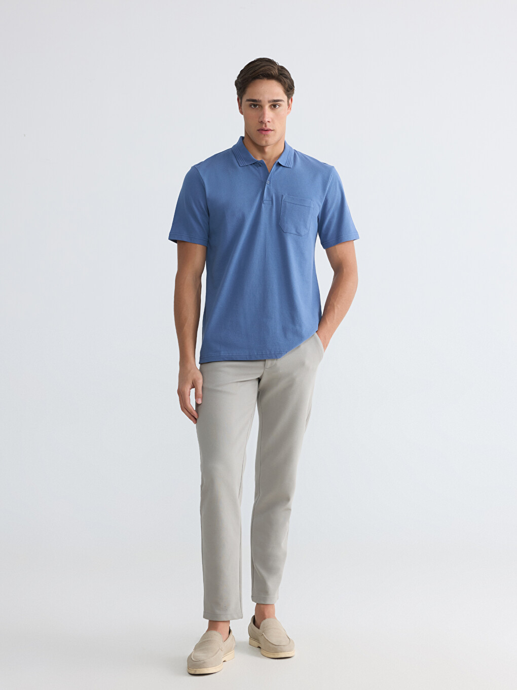 Polo Collar Pique Men's T-Shirt-1