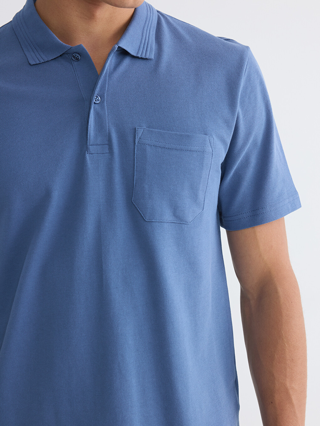 Polo Collar Pique Men's T-Shirt-2