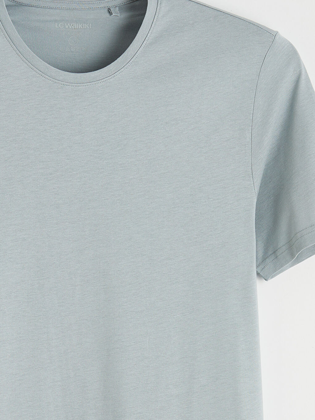 Yeşil Bisiklet Yaka Erkek Soft Touch Tişört-6