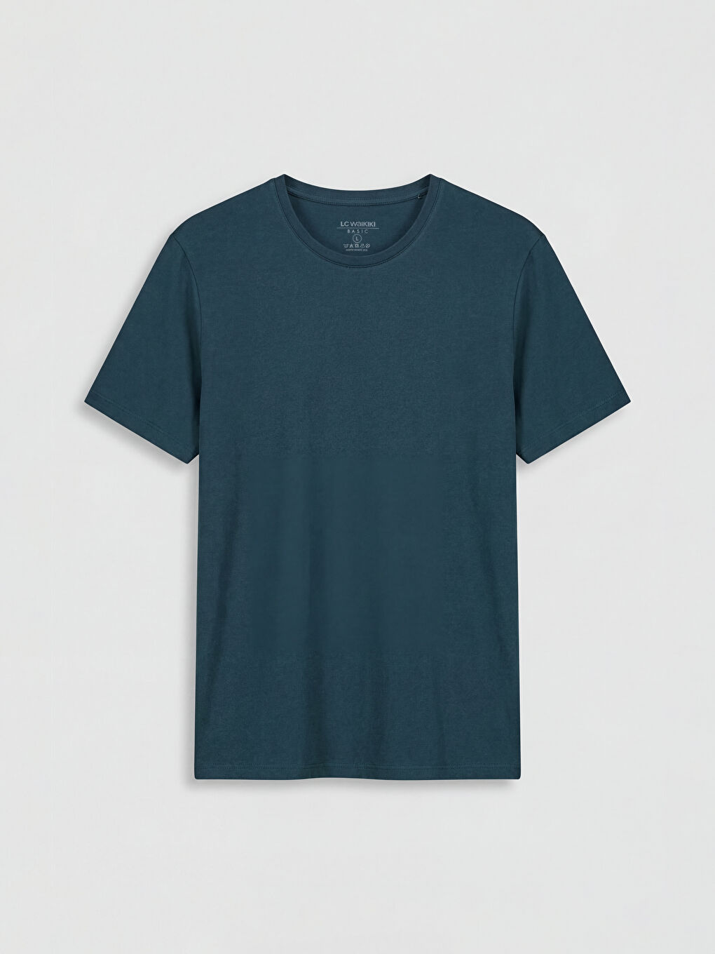 Petrol Bisiklet Yaka Erkek Soft Touch Tişört