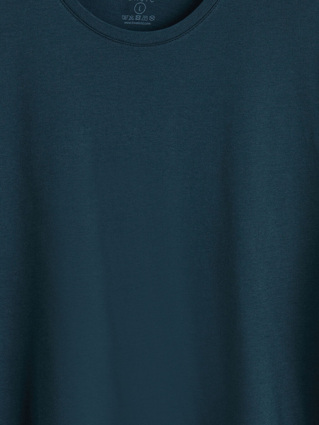 Petrol Bisiklet Yaka Erkek Soft Touch Tişört-1