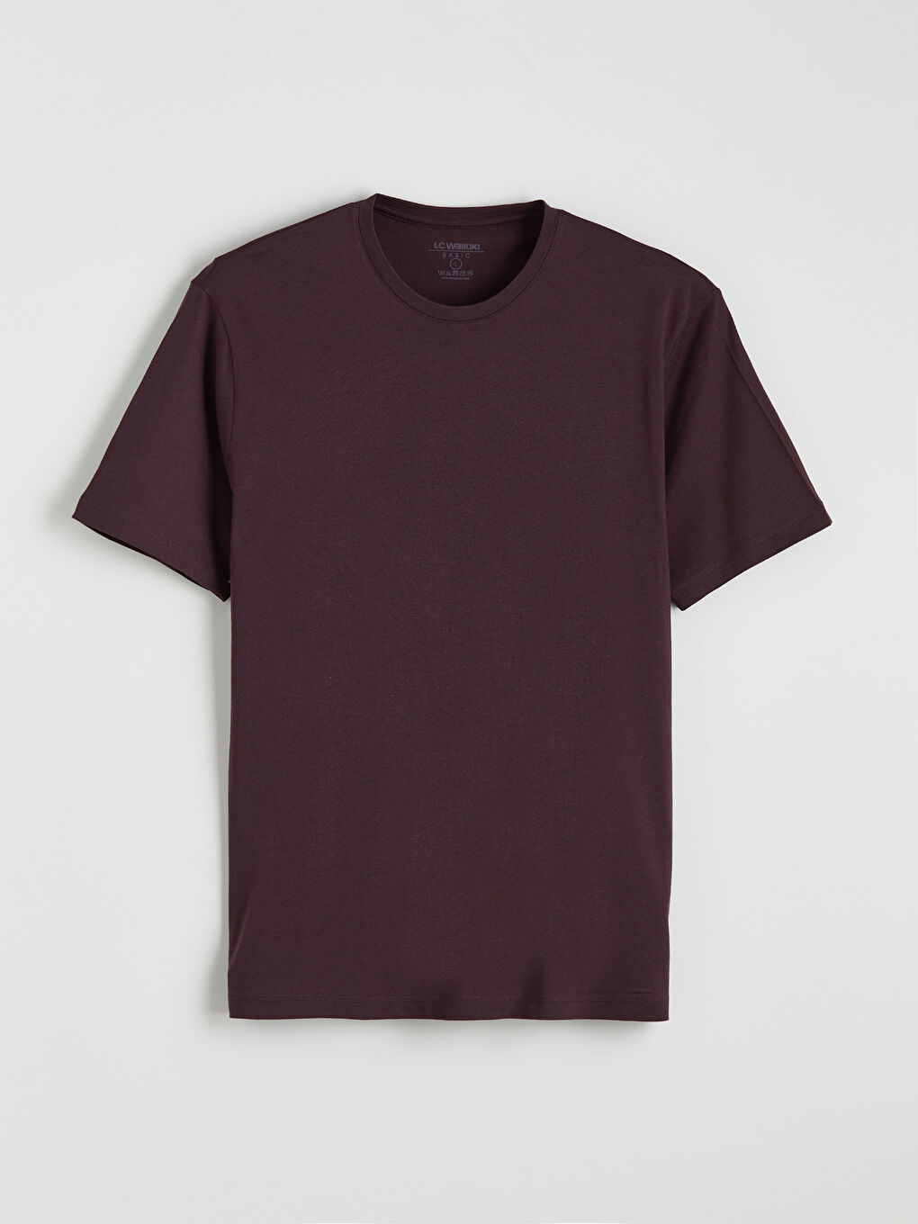 Mürdüm Bisiklet Yaka Erkek Tişört