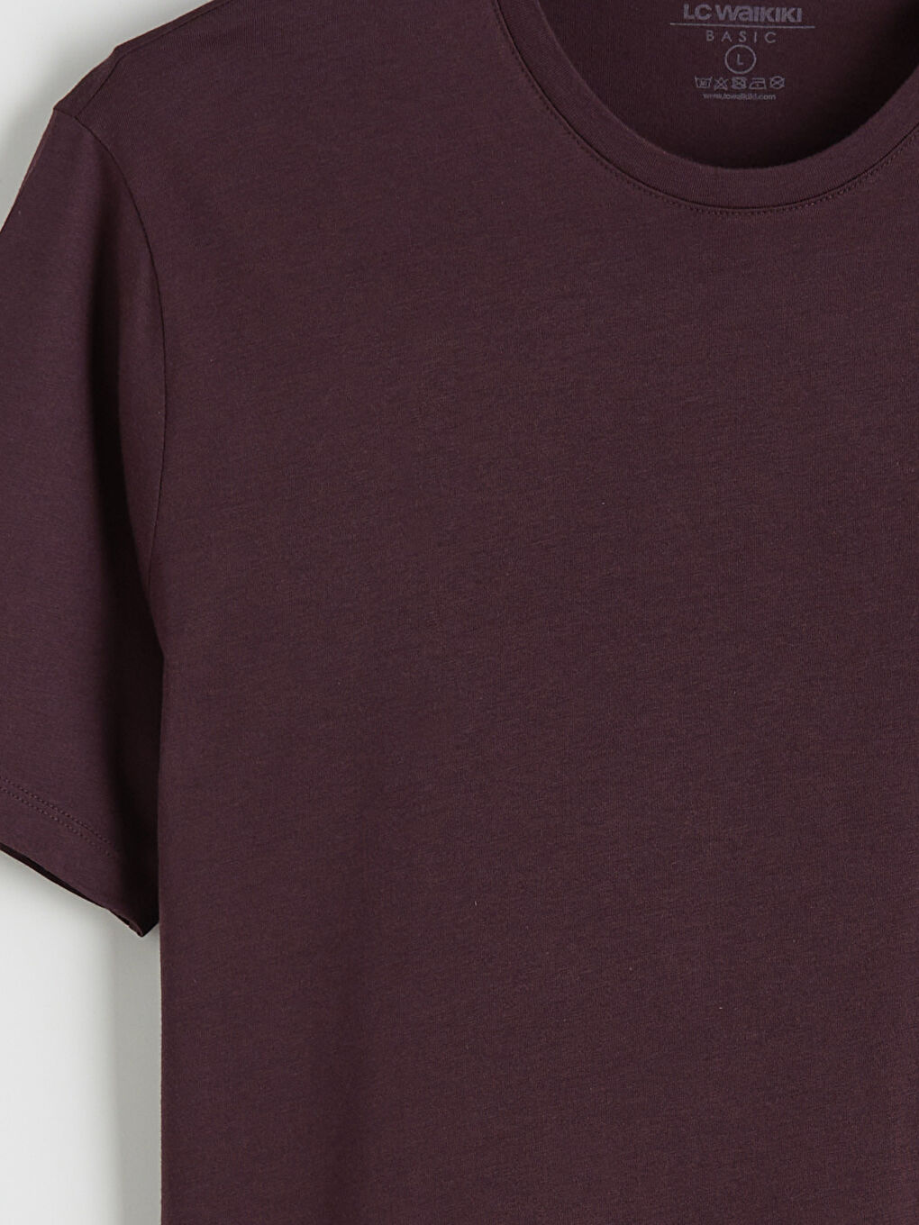 Mürdüm Bisiklet Yaka Erkek Tişört-1