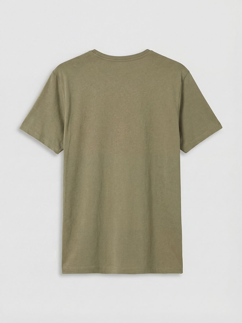 Haki Bisiklet Yaka Erkek Soft Touch Tişört-1