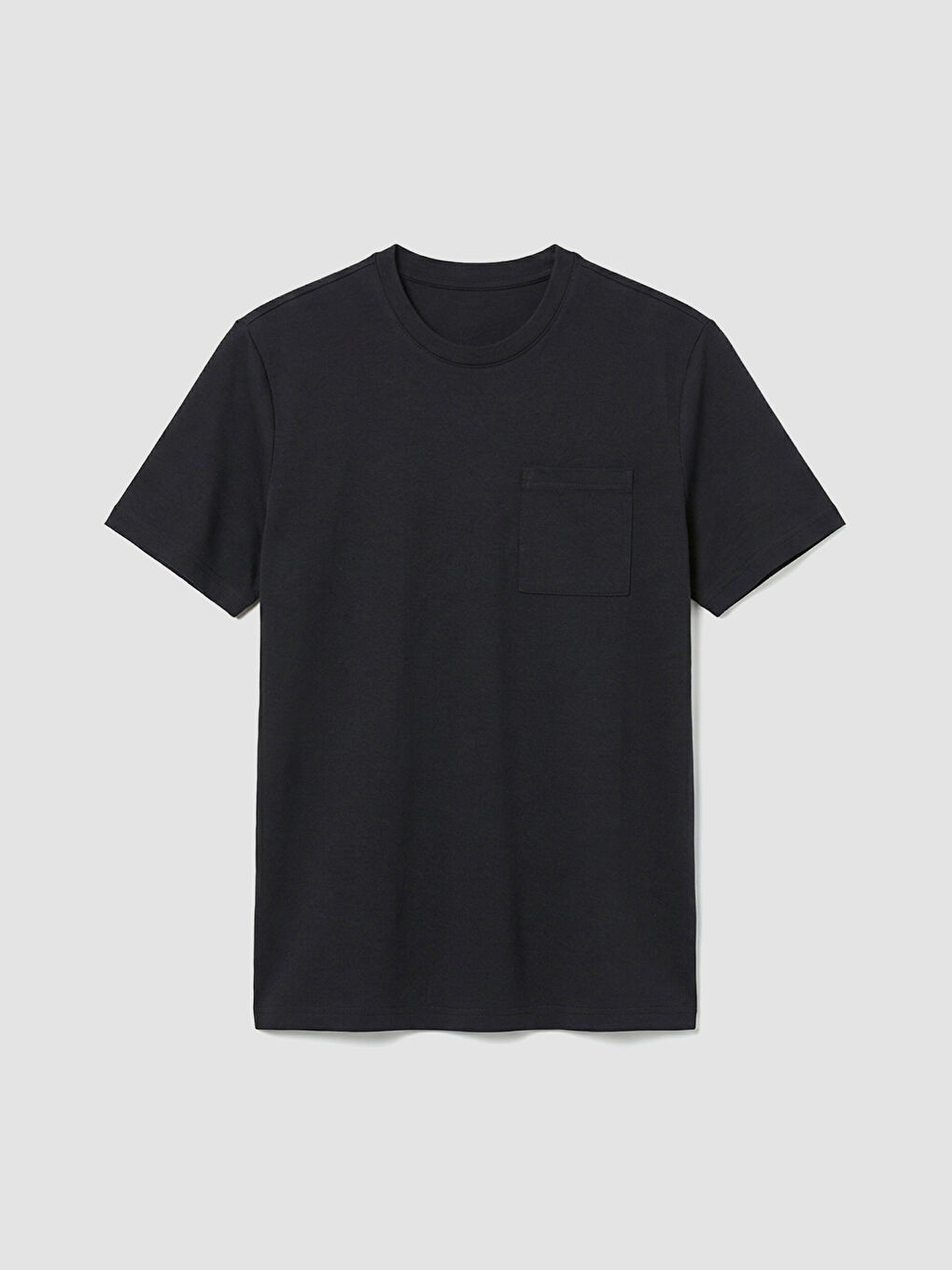 Siyah Bisiklet Yaka Erkek Tişört