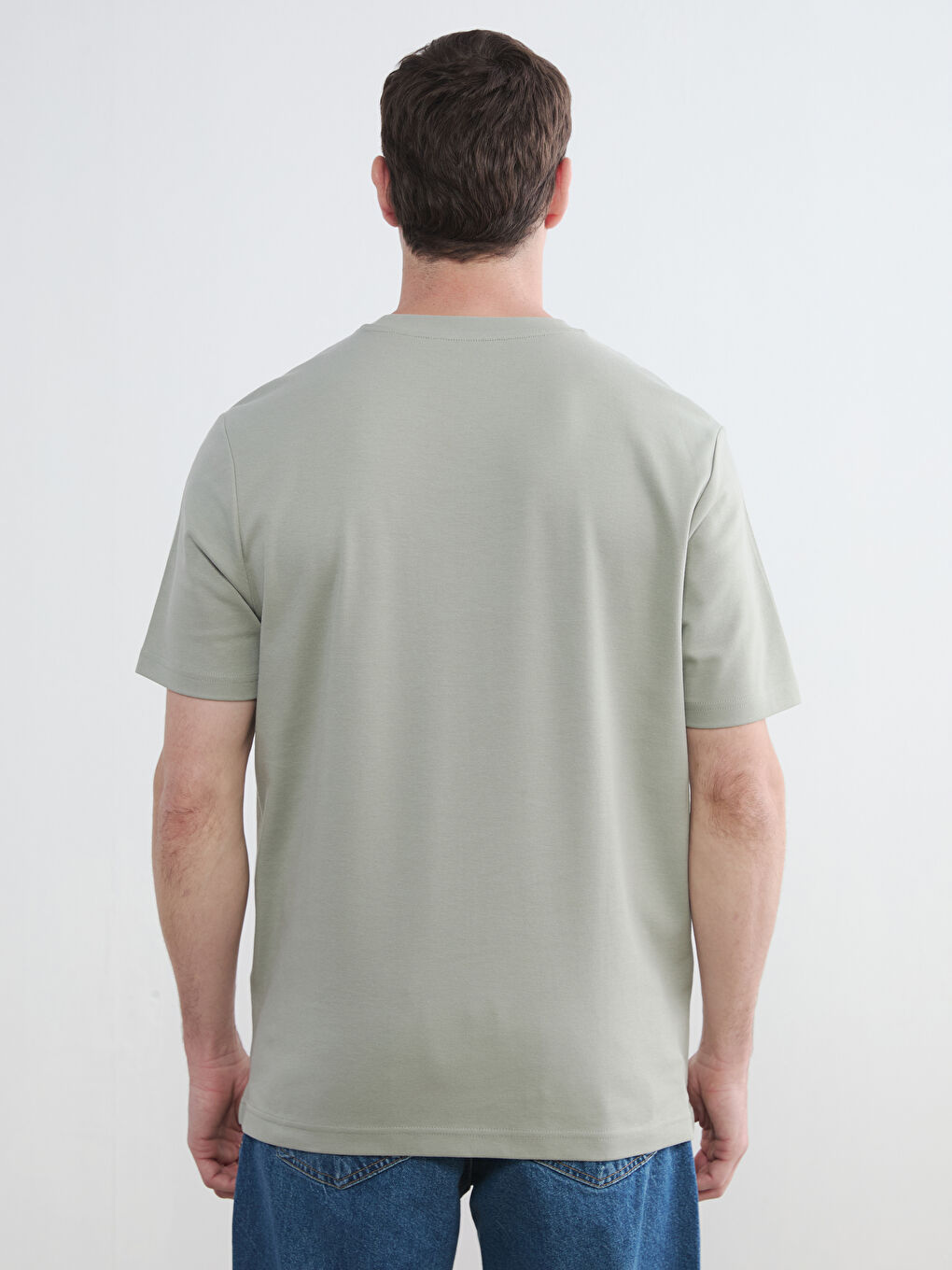 Мъжка тениска с кръгло деколте-3