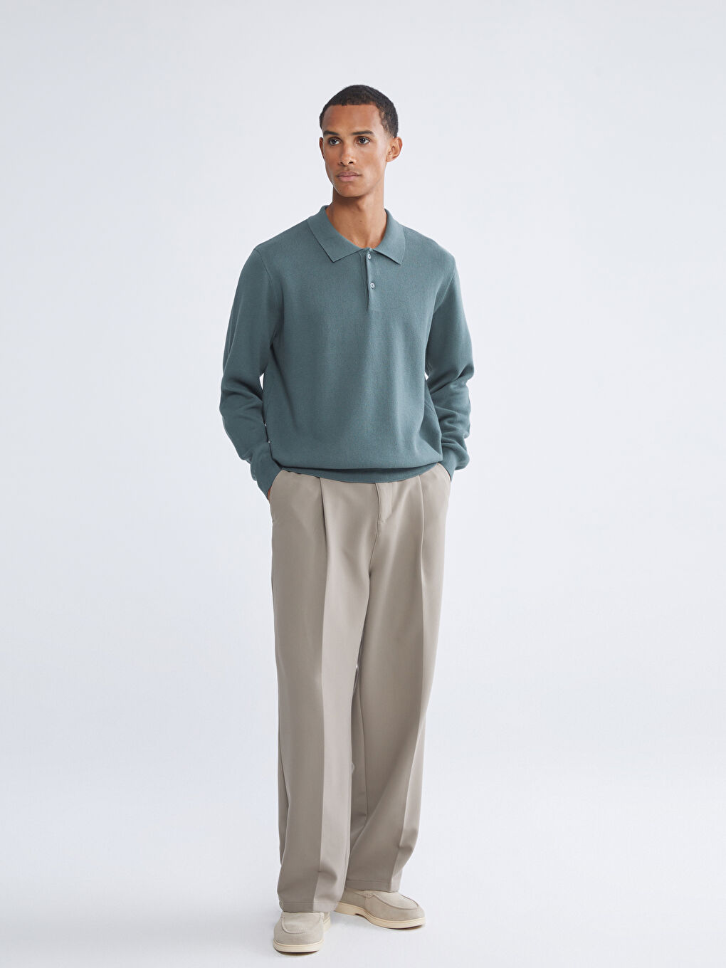 მამაკაცები მწვანე სვიტერი-1