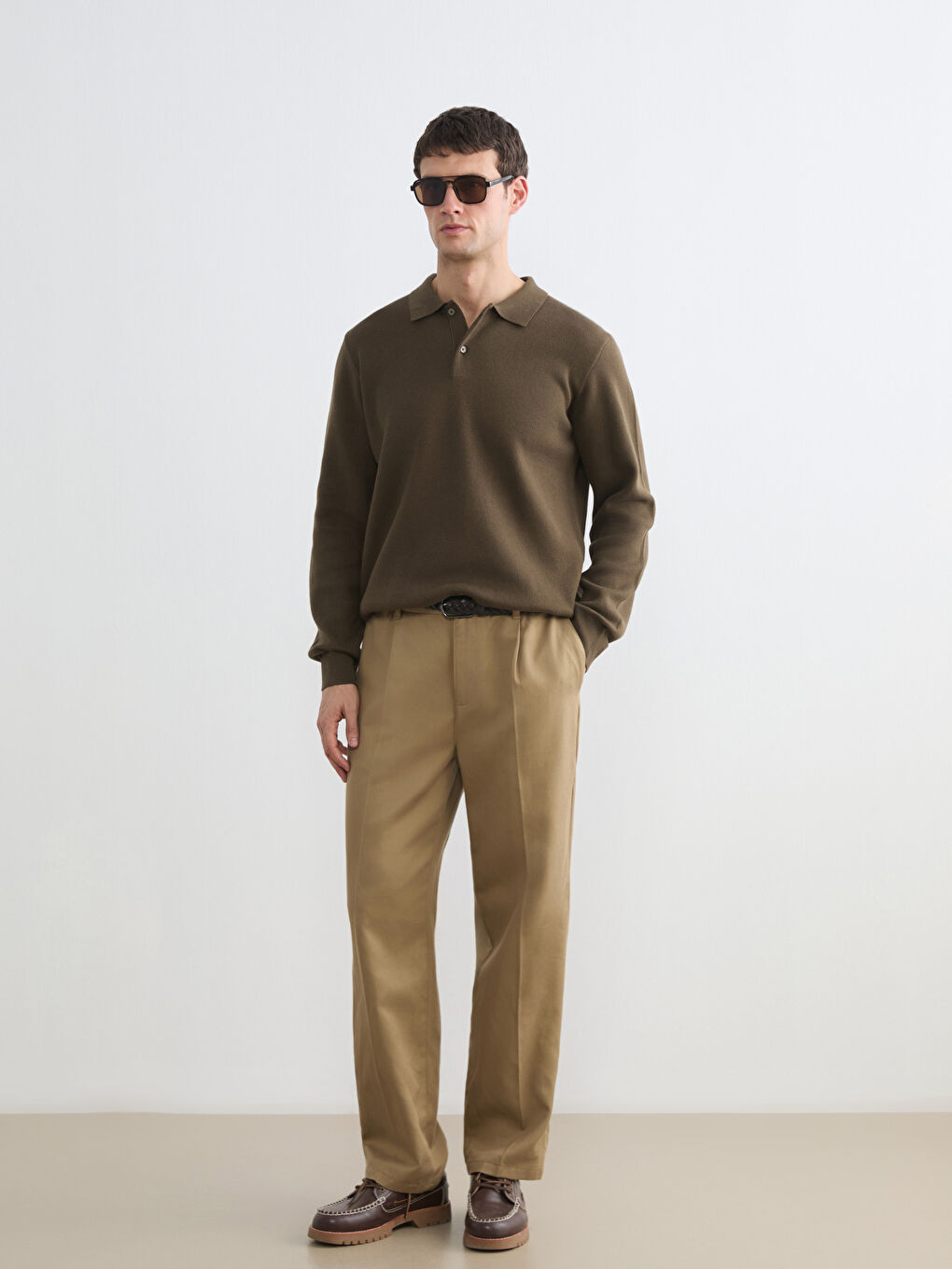 Men's Polo Neck Knit Sweater-1