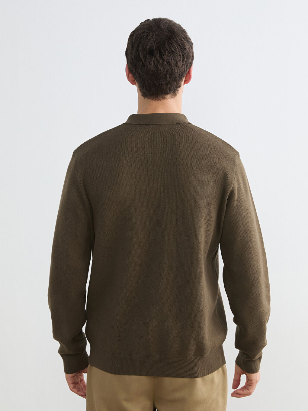 Men's Polo Neck Knit Sweater-3