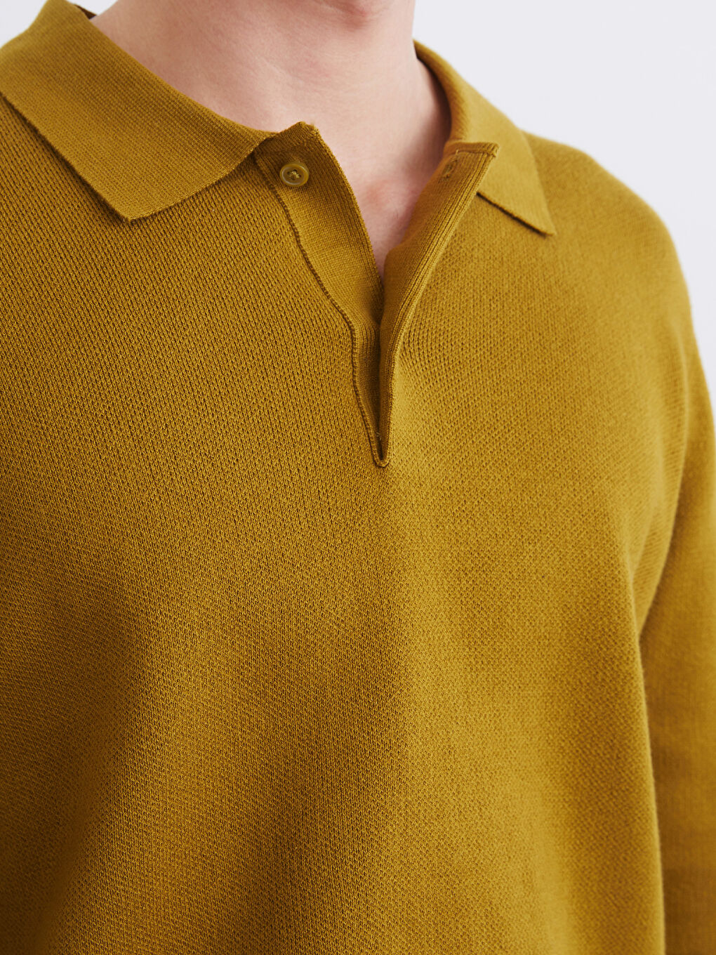 Men's Polo Neck Knit Sweater-2