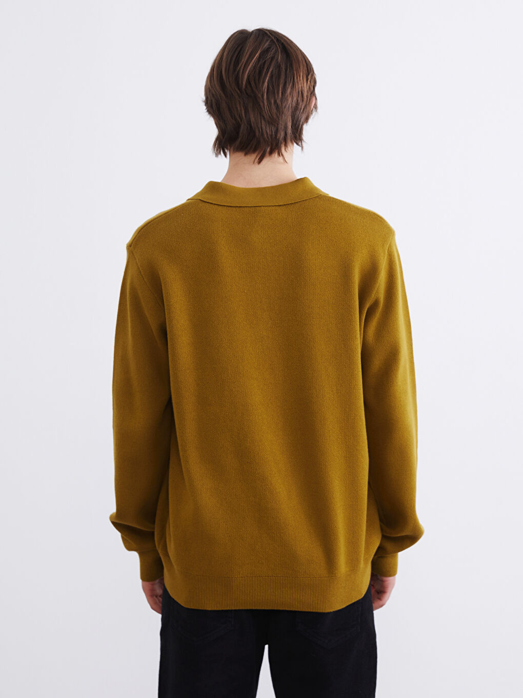 Men's Polo Neck Knit Sweater-3