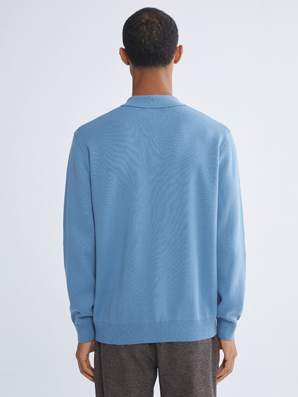 მამაკაცები მუქი ლურჯი სვიტერი-3