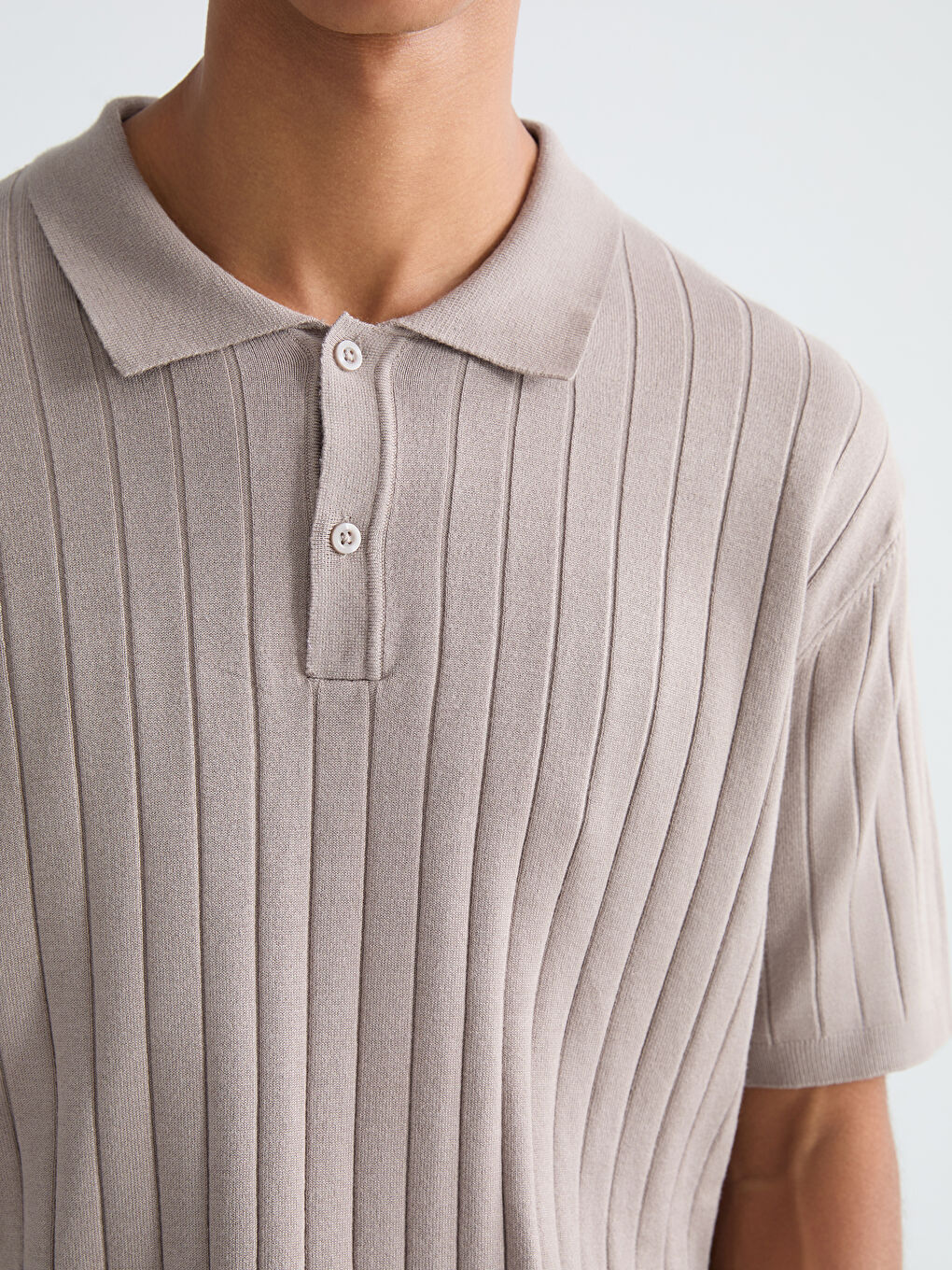 Поло яка Къс ръкав Пуловер Трико за мъже-2