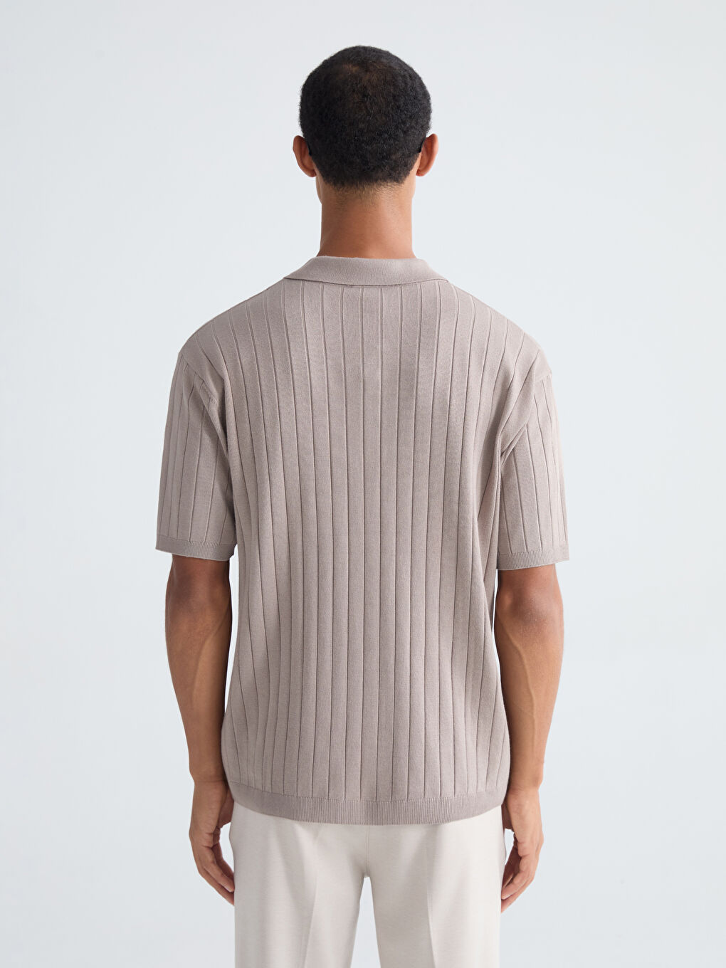 Поло яка Къс ръкав Пуловер Трико за мъже-3