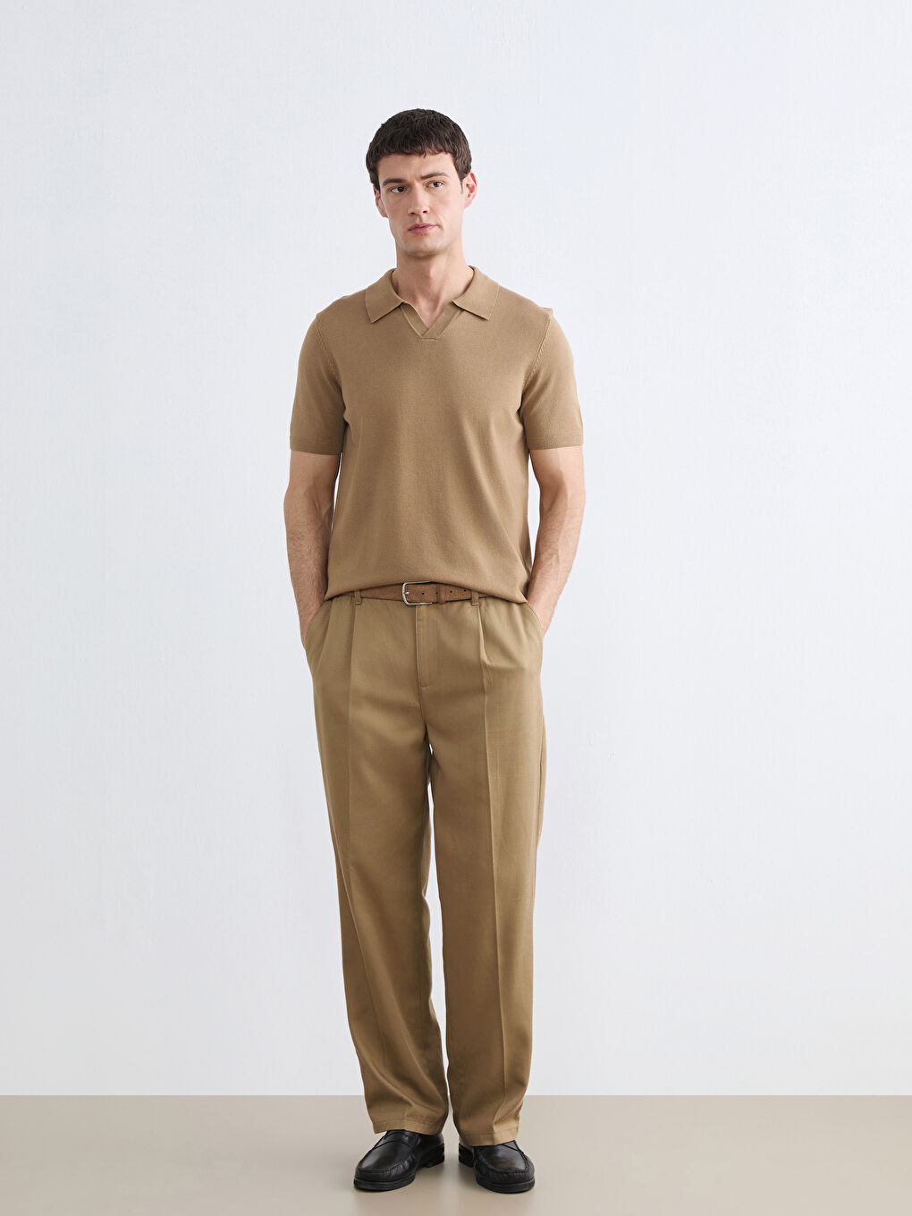 Polo Yaka Erkek Triko Kazak-1