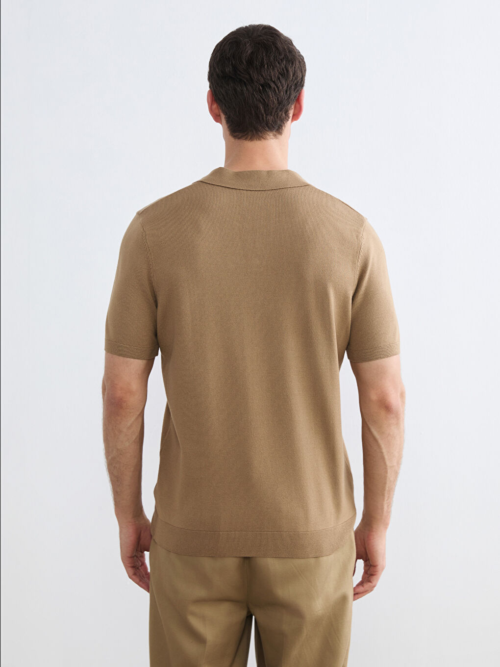 Polo Yaka Erkek Triko Kazak-3