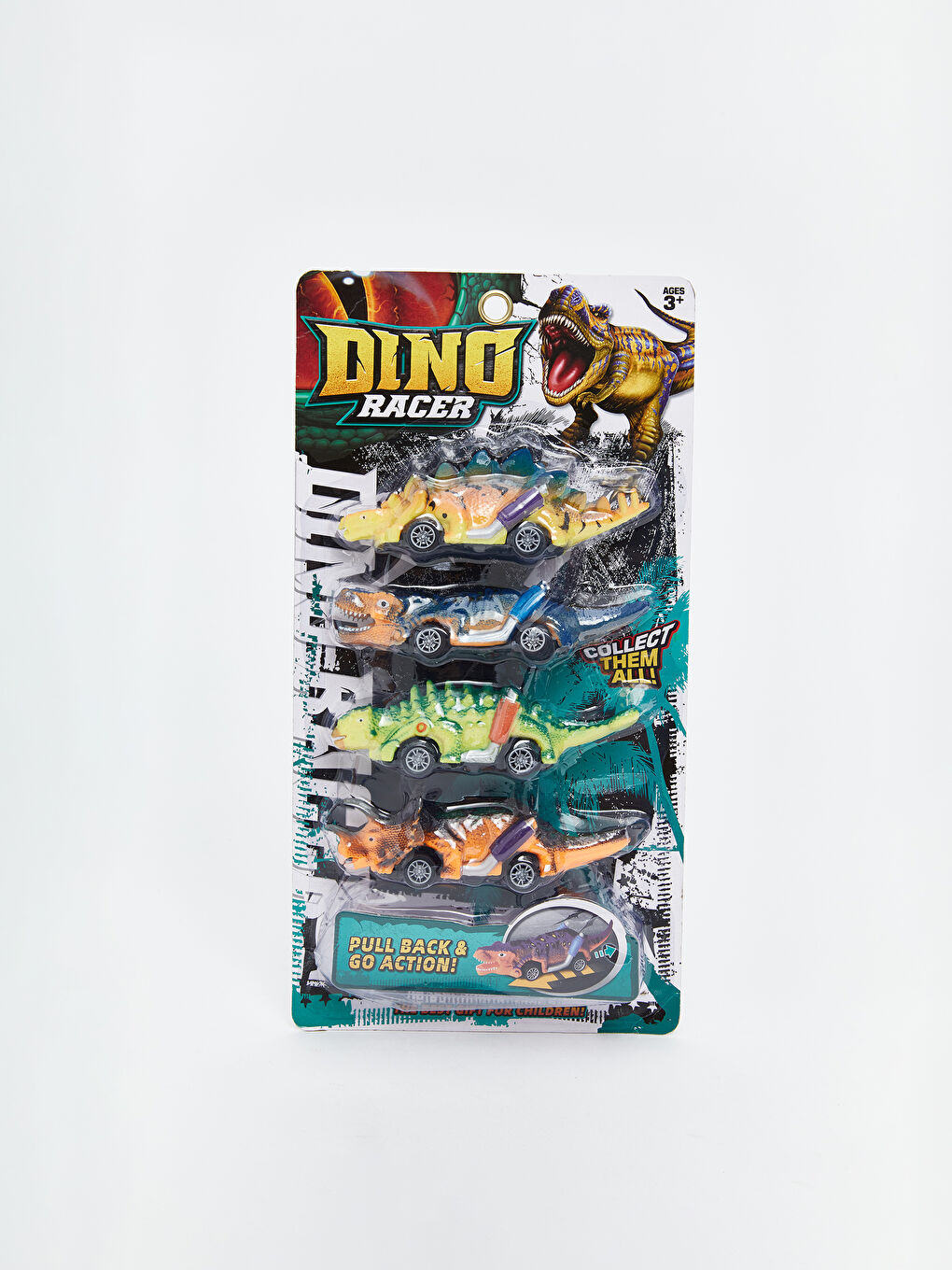 Dinozor Figürlü Oyuncak Araba 4'lü