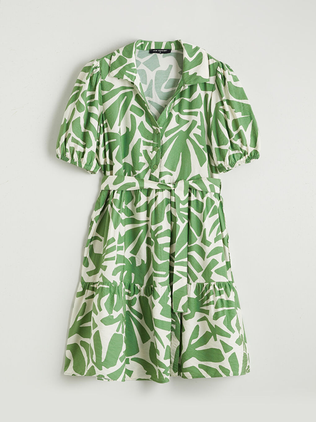 Rochie cu Guler, Talie Ajustabilă și Falduri-4