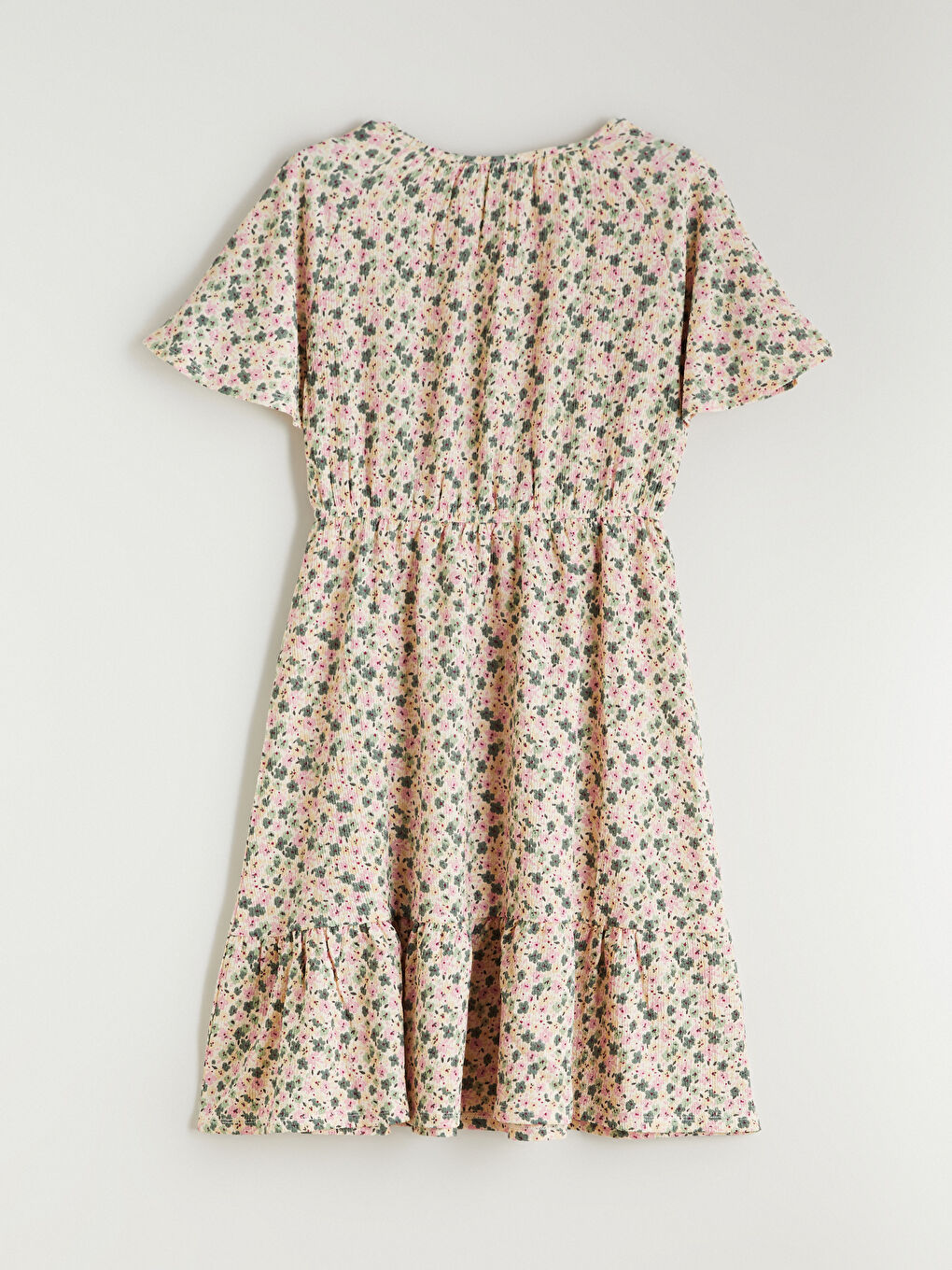 Crew Neck Floral Mini Dress-5