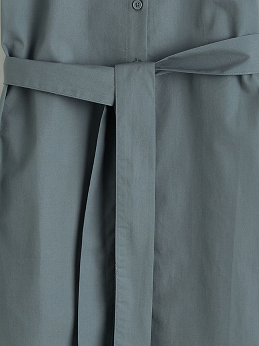 ақ белдікті поплин жейде көйлек-5