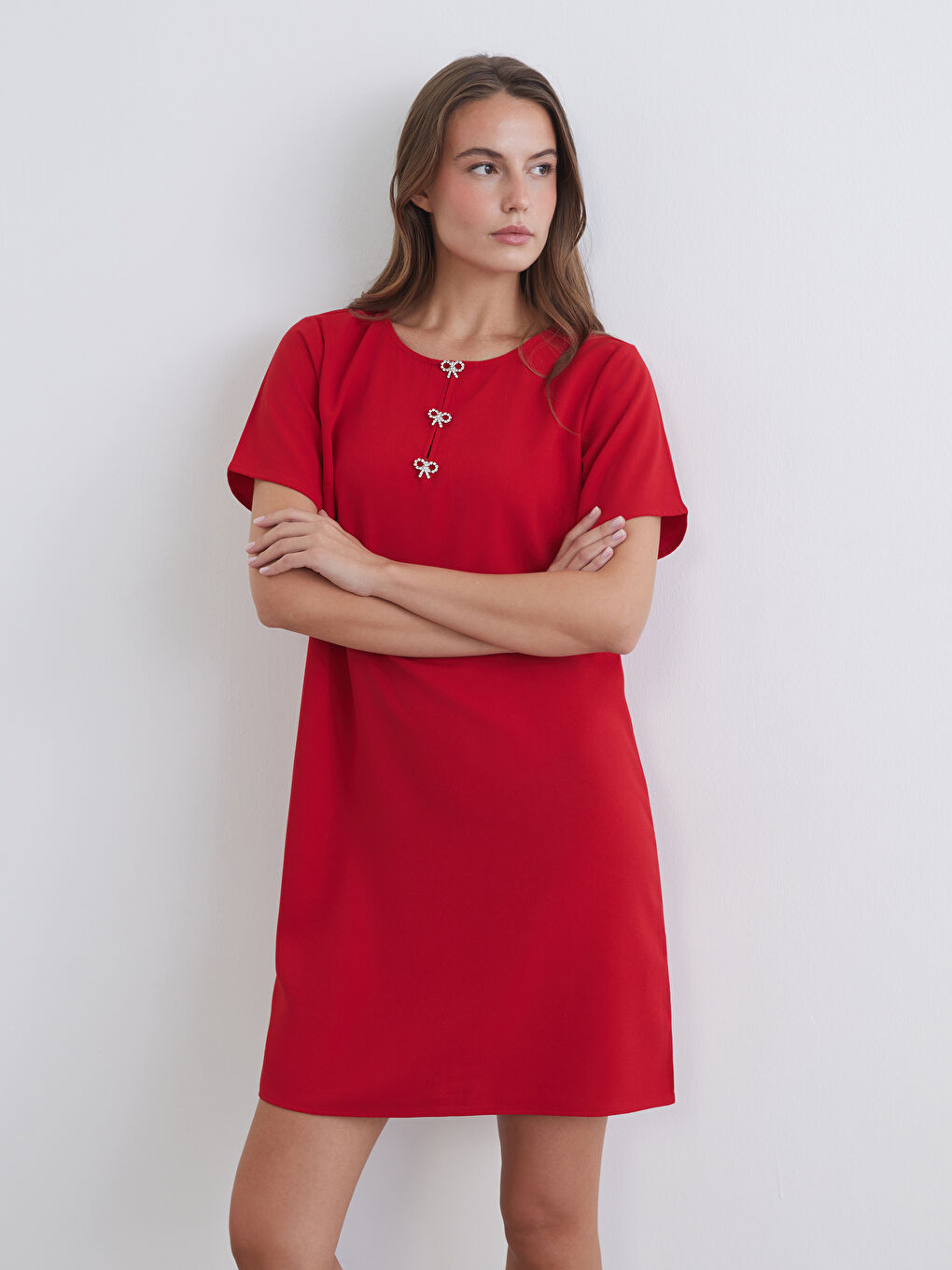 Γυναίκα ΚΟΚΚΙΝΟ Φόρεμα-1