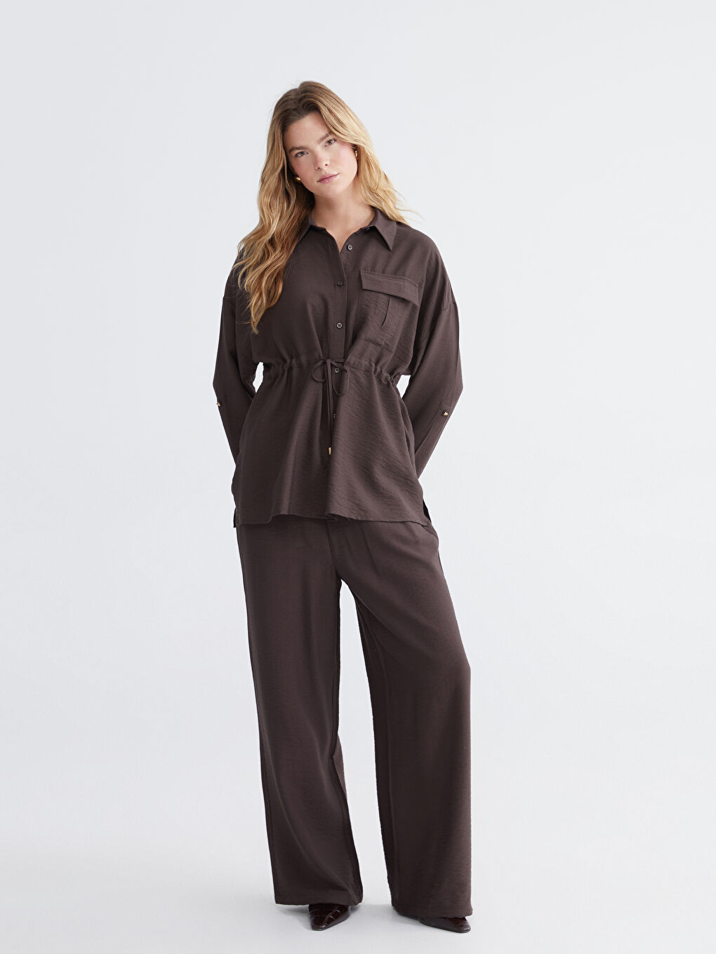 Ruched Women's Shirt-1