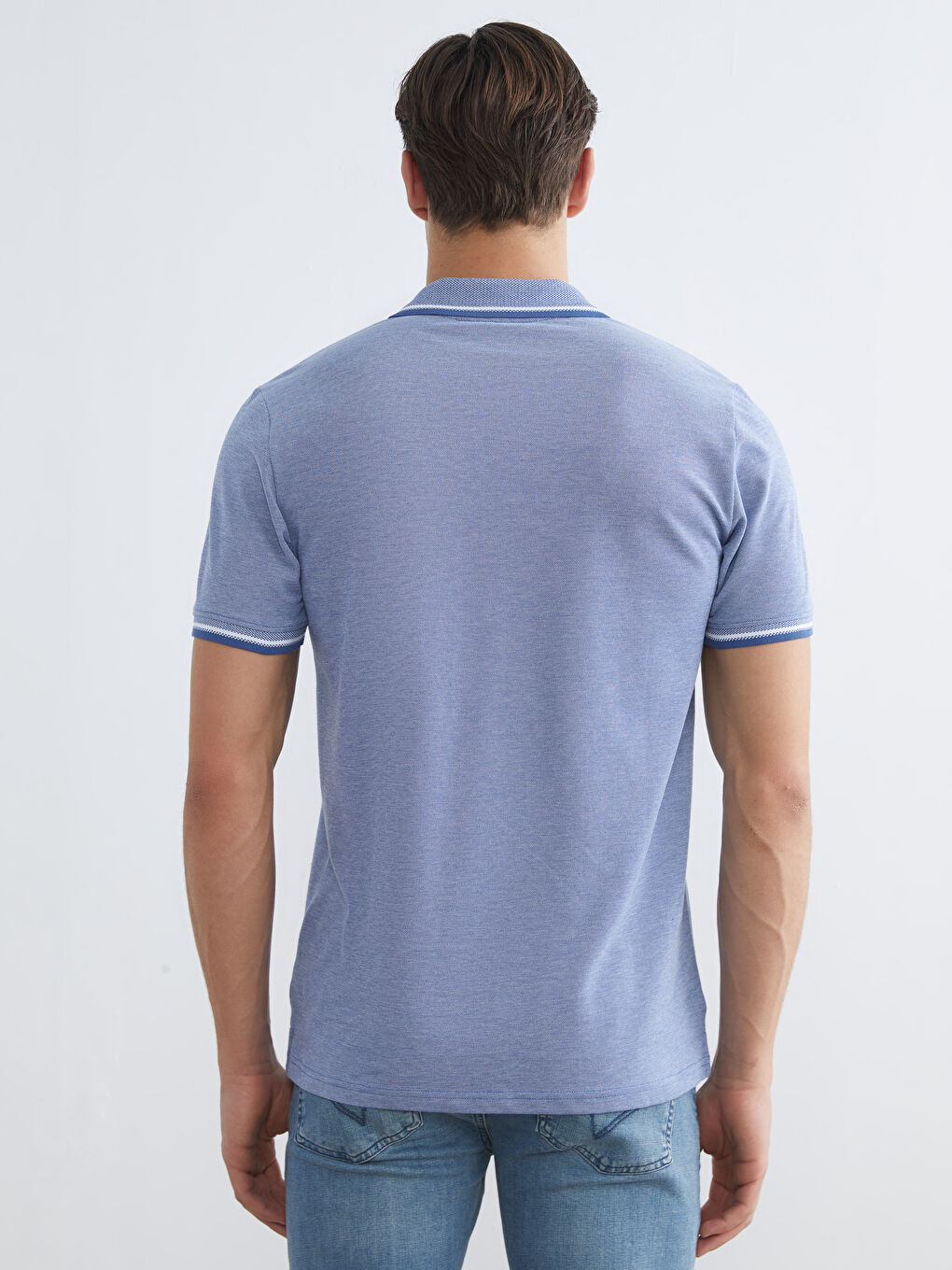 Мужская футболка-поло из пике-3