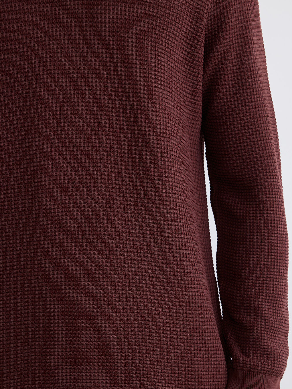 Kırmızı Bisiklet Yaka Erkek Triko Kazak-2