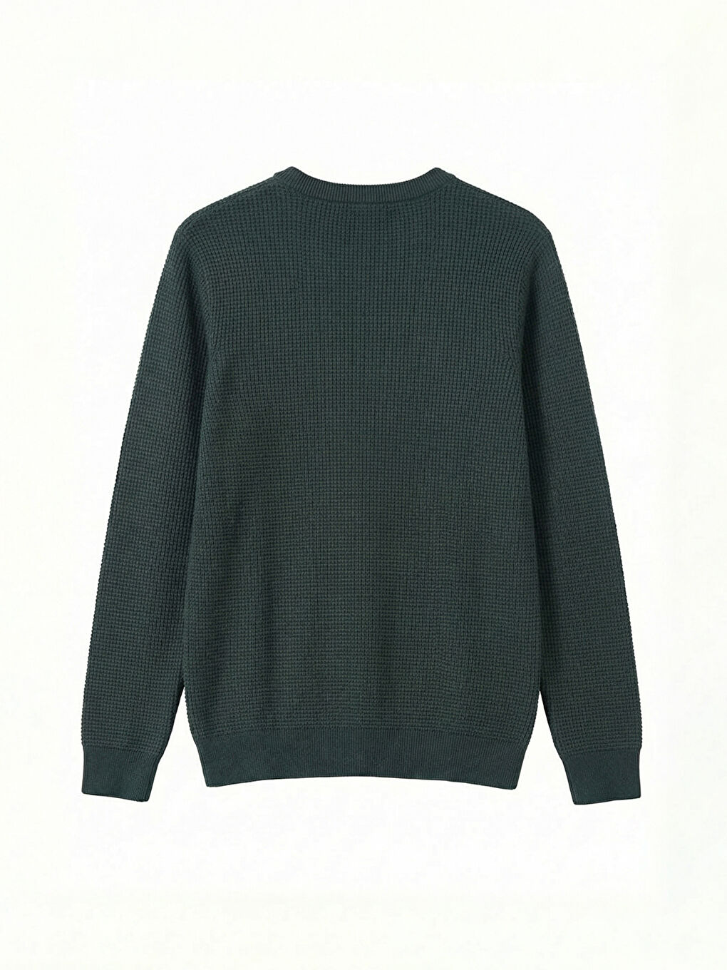 Textured crew-neck knit sweater for men.-1