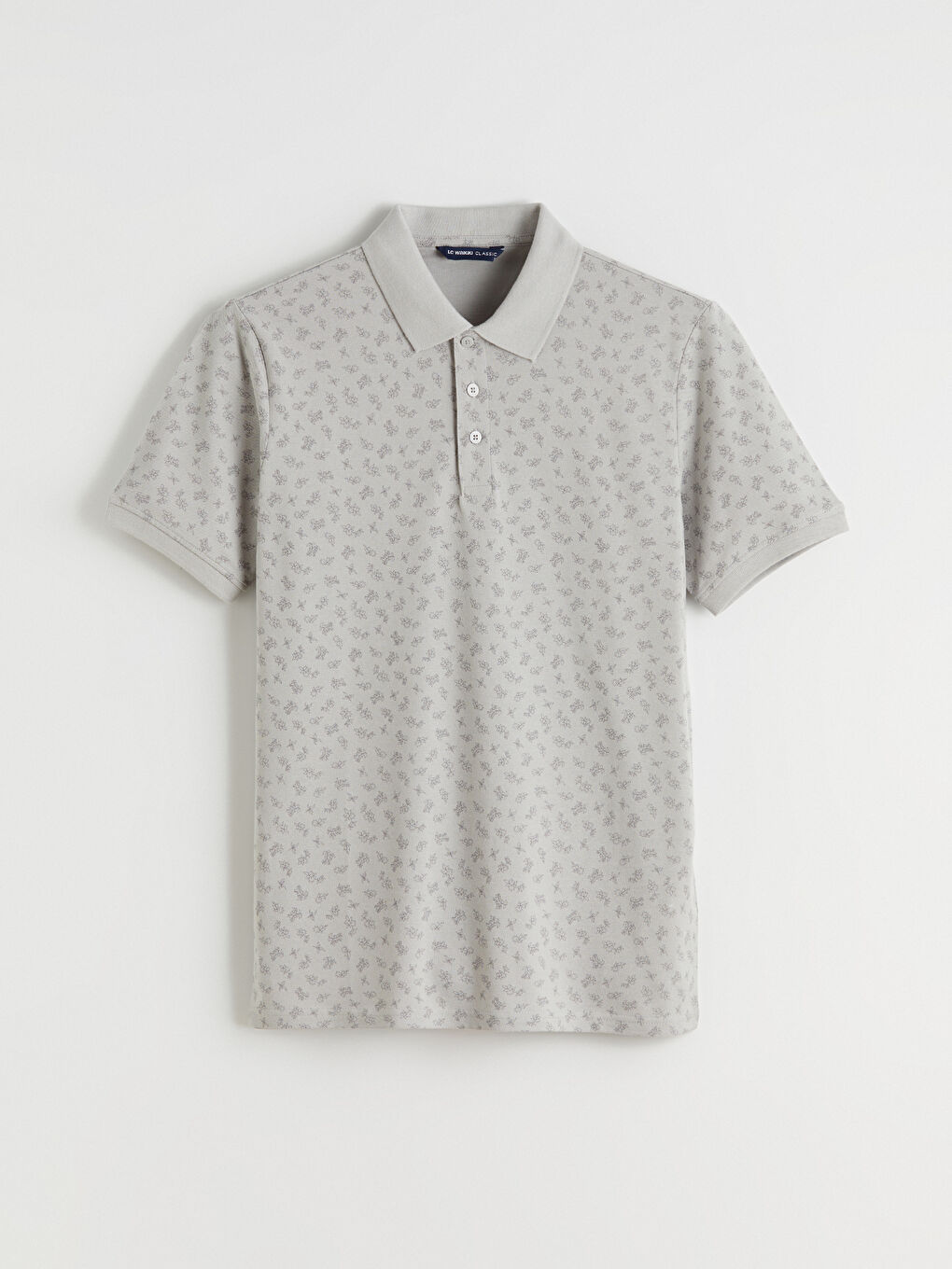 Футболка мужская узорчатая пике с воротником поло-4